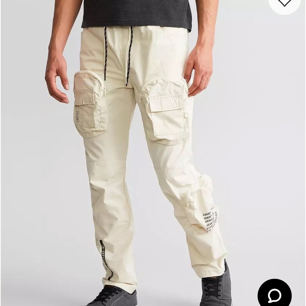 Buckle Smoke Rise Cargo Jogger Oatmeal Sz M Mens